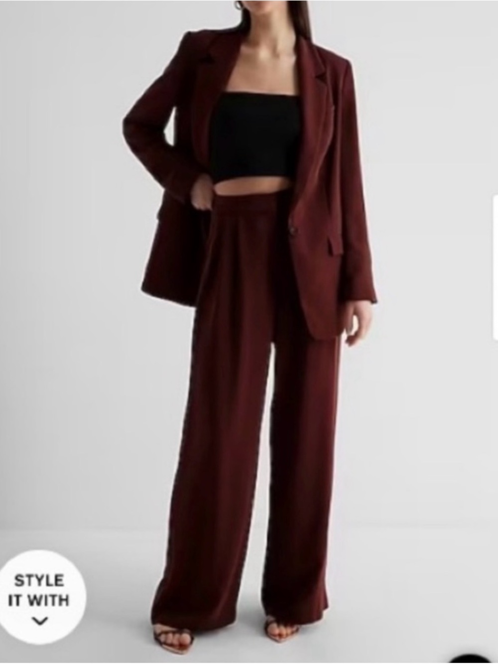 Express Chocolate Brown Blazer NWT 🤎 Tailored Cinch Back Small - Picture 4 of 8